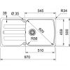 Кухонная мойка Franke Antea AZG 611-97 XL 114.0499.181 Ваниль