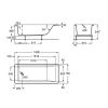 Акриловая ванна Roca Easy 160x75 A248248000 с ножками