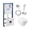 Инсталляция Grohe Rapid SL 38772001+ Grohe BauClassic 111048 с унитазом Q-tap Swan QT16335178W