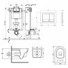 Инсталляция Q-tap Nest QT0133M425 + M06029SAT 4в1 с унитазом Q-tap Swan QT16335178W