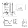 Инсталляция Q-tap Nest QT0133M425 + M11112CRM 4в1 с унитазом Q-tap Swan QT16335178W