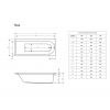 Акриловая ванна Radaway NEA 160x70 с ножками