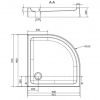 Душовий піддон напівкруглий 90х90x16 Cersanit Tako S204-004