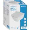 Унітаз підвісний Geberit Smyle Square Rimfree 500.683.00.2 з сидінням Soft Close