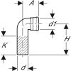 З’єднувальне коліно 90°для підвісного унітаза Geberit 366.061.16.1 d90