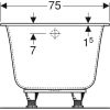 Ванна акрилова Geberit Soana 170x75 з ніжками 554.014.01.1