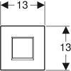 Електронна кнопка змиву пісуара Geberit тип 20 (30) Square 116.027.16.1